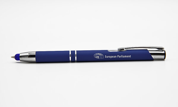 Pen EU-Parliament with stylus blue