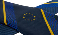 EU Parlament Krawatte - blau-gelbe Streifen