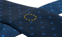 EU Parlament Krawatte - gelbe Sterne