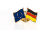 Pin con doble bandera UE-Alemania