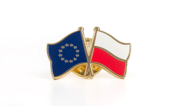 Doppelflaggen-Pin EU-Polen