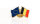 Pin con doble bandera UE-Bélgica