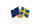 Pin con doble bandera UE-Suecia