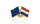 Double Flag Pin EU-Netherlands