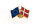 Pin con doble bandera UE-Dinamarca