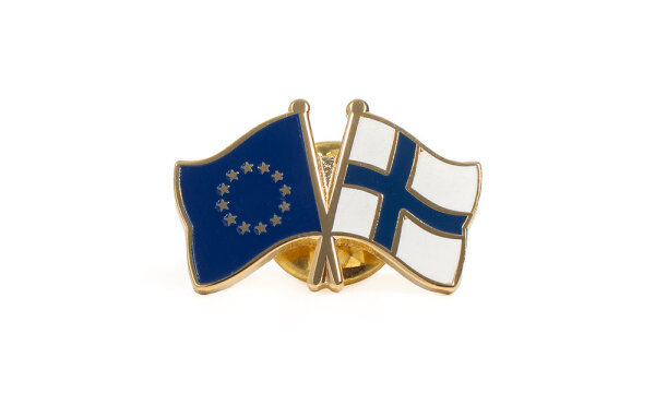 Doppelflaggen-Pin EU-Finnland