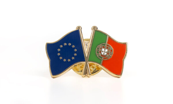 Doppelflaggen-Pin EU-Portugal