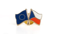 Spilla a doppia bandiera EU-Repubblica Ceca