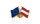 Double Flag Pin EU-Austria