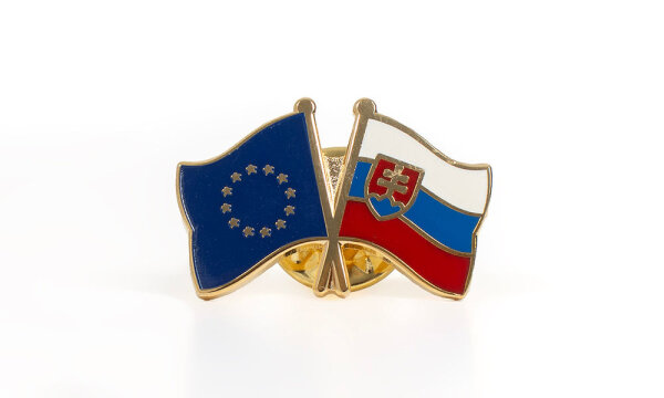 Doppelflaggen-Pin EU-Slowakei