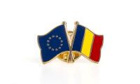 Doppelflaggen-Pin EU-Romänien