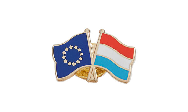 26 Double Flag Pin EU-Luxembourg