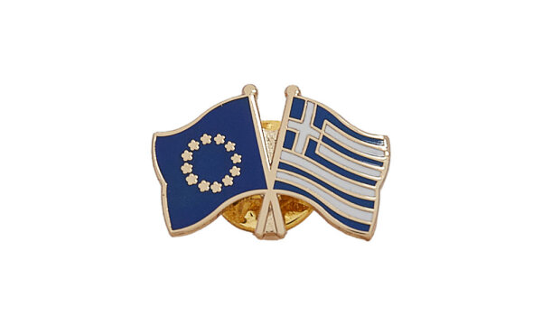 Spilla a doppia bandiera UE-Grecia