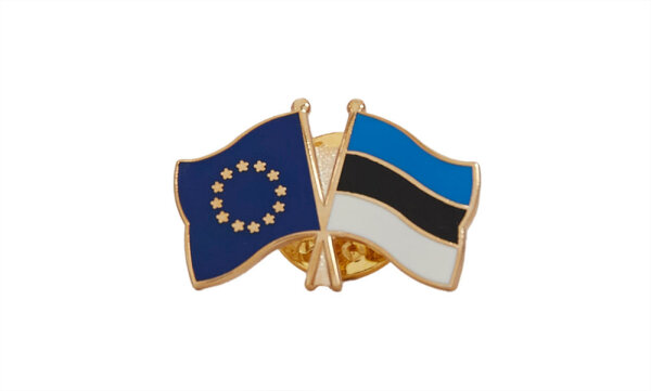 Spilla a doppia bandiera UE-Estonia