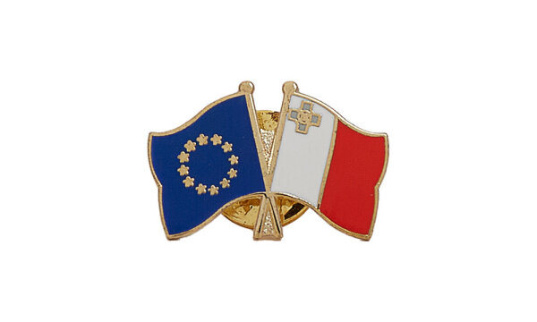 Doppelflaggen-Pin EU-Malta