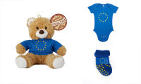 Bundle Bebè UE – Body, Calzini antiscivolo & Orsetto in set