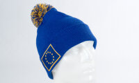 Wool Cap Europe with Bobble royal blue