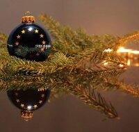 Boule de Noël avec 12 étoiles européennes