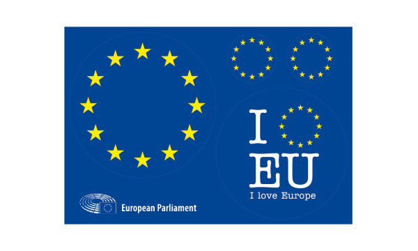 EU Postcard with 3 Stickers