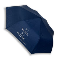 Umbrella small navy "No Water No Future"